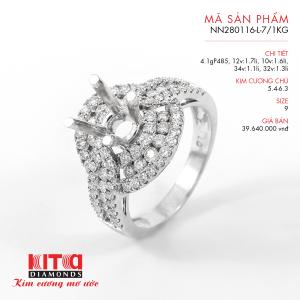 Vỏ Nhẫn Kim Cương Vàng Trắng